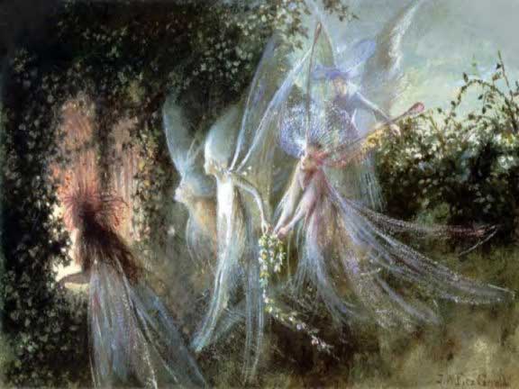 Fairies Looking Through a Gothic Arch